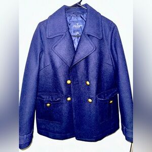 American Eagle;  Navy Blue Peacoat.